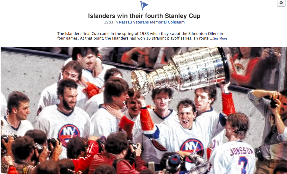 NY Islanders Facebook page