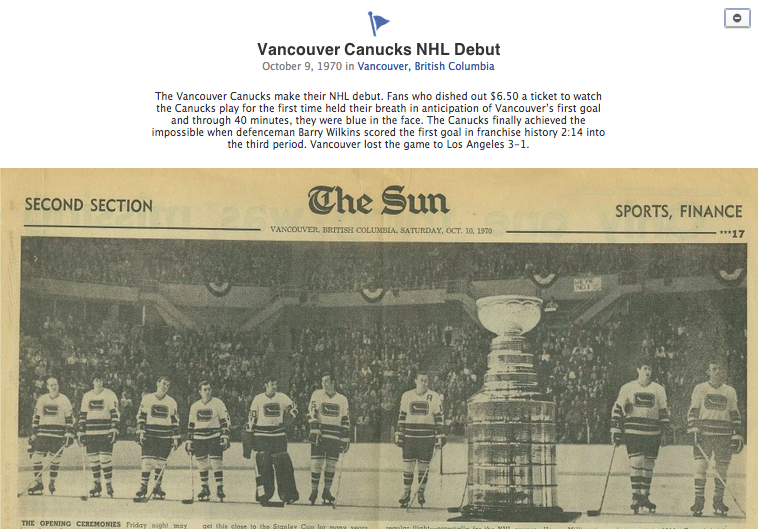 Vancouver Canucks Facebook page