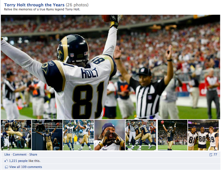 St. Louis Rams Facebook page