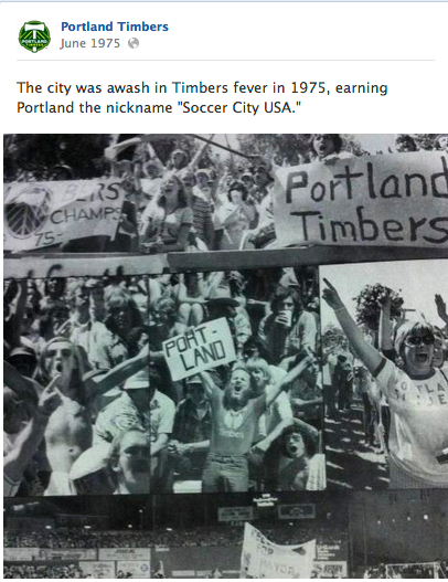 Portland Timbers Facebook page