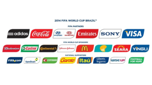 This photo depicts how FIFA’s world cup sponsors are part of a three-tier sponsorship structure.
